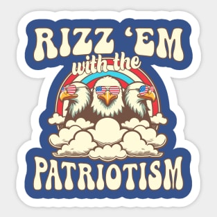 Funny July 4th Patriotic Eagle Independence Sticker